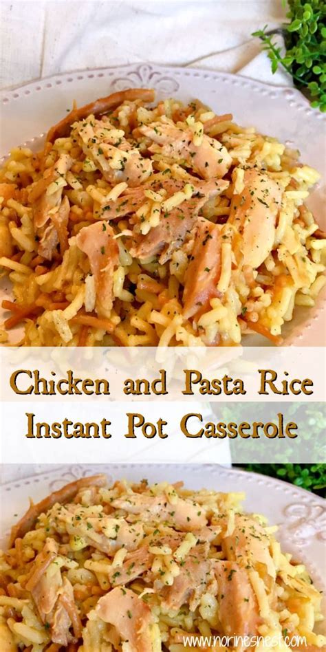 A good casserole will often take care of a good casserole will often take care of itself, especially if cooked, or finished off, in an oven. Chicken and Pasta Rice Instant Pot Casserole | Recipe in 2020 (With images) | Yummy casseroles ...