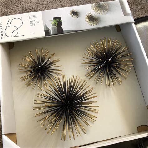 Decorate your dream walls makes a great gift too ideal to decorate home, office, living room, bedrooms, kids room, drawing room. Sea Urchin Wall Décor Gold - Project 62™ in 2020 | Target wall decor, Wall decor, Wall decor set