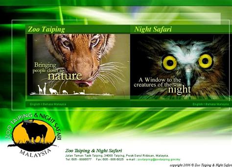 Zoo taiping & night safari provides a look at the secret world of wild animals. Sejarah-sejarah Taiping: Sejarah Taiping