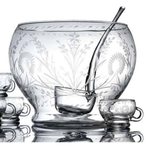 Maybe you would like to learn more about one of these? glass punchbowl set | Catalog Detail - Daisy Etched Glass ...