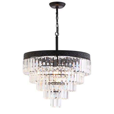 Jonathan y lighting georgia 6 light 29 wide led taper candle chandelier. JONATHAN Y Wyatt 20 in. 4-Light Bronze/Clear Crystal ...