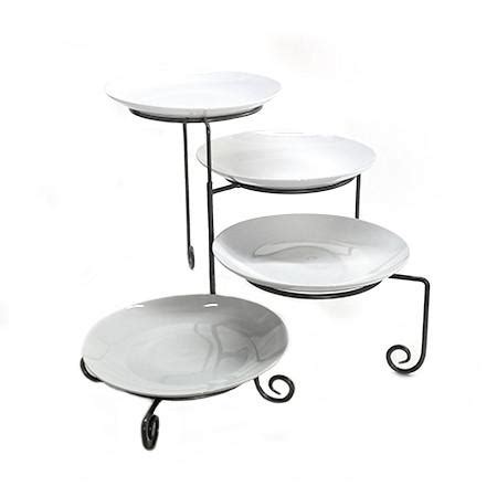 I'm able to easily replace the plates with clean ones. Wrought Iron 4 Tier Plate Stand | Smith Party Rentals