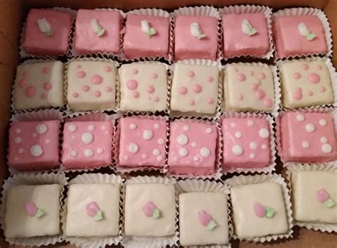 Haydel's fresh baked treats are perfect for your baby shower. Petit Fours for baby shower | Baby girl themes, Cookie ...