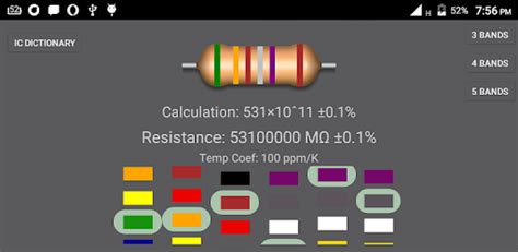 You can select the colors of the corresponding bands by clicking on them in the table. Resistor Color Code Calculator - Apps on Google Play