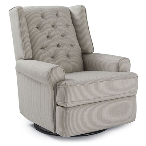 Kick back and relax during feeding or nap time with custom finley swivel glider recliner from best chairs. Best Chairs Finley Swivel Glider Recliner - Pinstripe ...