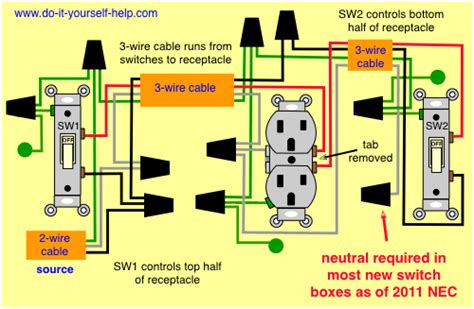 Combination switches are a great way to get more options for powering fixtures when you don't have a big enough box for full size. Combination Light Switch Wiring Diagram