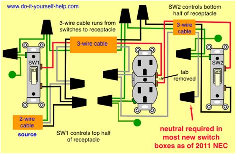 Make sure, however, to always turn power off at the main circuit panel before doing any electrical wiring. Combination Light Switch Wiring Diagram