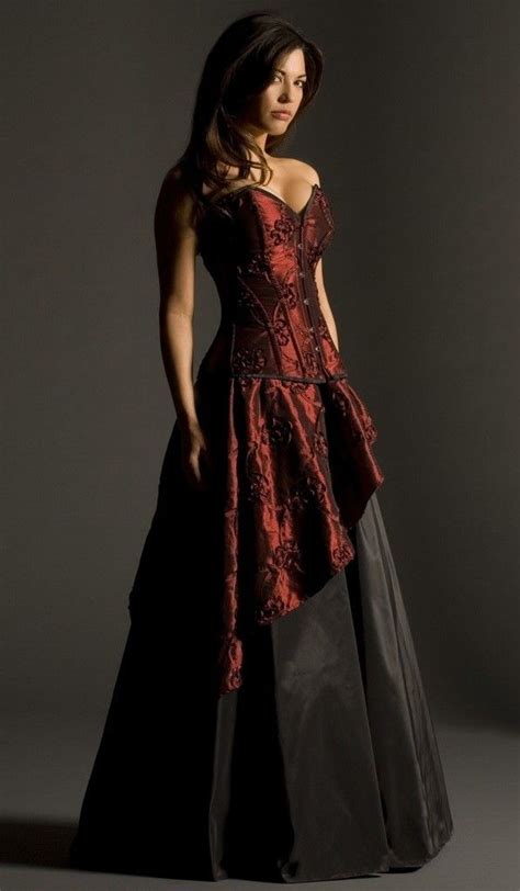 Elegant gothic layered lace chiffon strap dress. Pin by Kelli Bennett on Corsets | Gothic gowns, Gothic ...