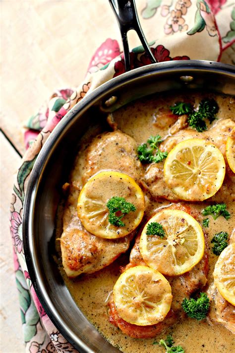 I just stood in the front of the open refrigerator and ate a cold chicken breast. Creamy Lemon Chicken Breasts - Bunny's Warm Oven