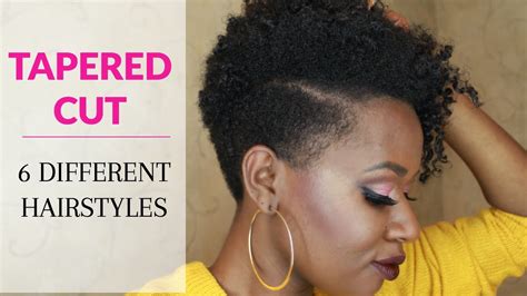 In this video i show you how i trim my dry stretched natural hair. How to Style a Tapered Cut on Natural Hair| Six Hairstyles ...