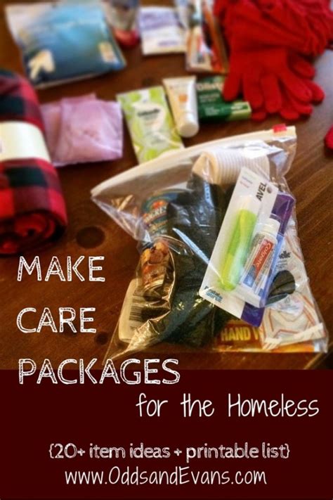 We have foam sleep mats, space blankets, socks, and stainless. Homeless Care Packages plus Printable Lists - Odds & Evans