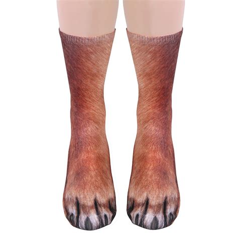 Check out our men's cat socks, rescue dog socks, and our exotic animal socks. Realistic Cat and Dog Paw Socks
