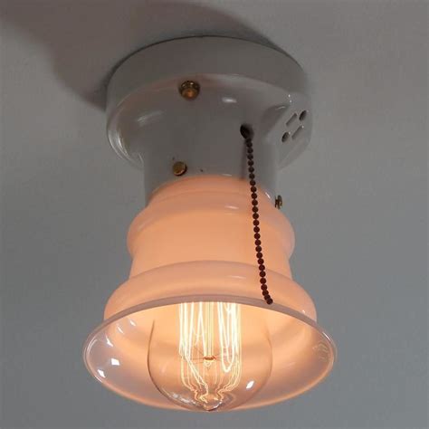 With regards to pull chain wall light fixture is an uncontested pioneer in the light fixture field. Semi-Flush Mount Porcelain Pull Chain Ceiling Light ...