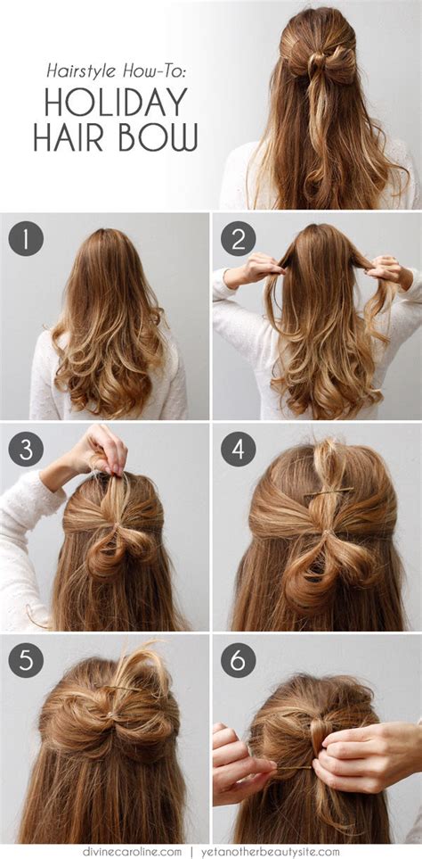 Use a few bobby pins to keep the center strands from springing forward and to secure your entire bow hairstyle. DIY Holiday Hairbow Hairstyle Pictures, Photos, and Images ...
