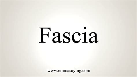 Find pronounciation videos on google on how to pronounce 'genre' correctly. How To Pronounce Fascia - YouTube