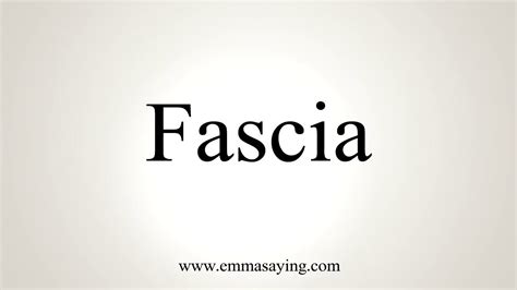 Listen to the audio pronunciation in the cambridge english dictionary. How To Pronounce Fascia - YouTube