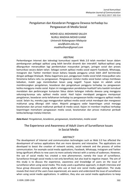Media sosial, kesedaran sosial, golongan belia 2.0 pengenalan 2.1 definisi media sosial dan kesedaran sosial media sosial adalah sebuah media secara atas talian yang menggunakan jaringan internet, dengan para penggunanya boleh berinteraksi dengan mudah. (PDF) Pengalaman dan Kesedaran Pengguna Dewasa terhadap ...