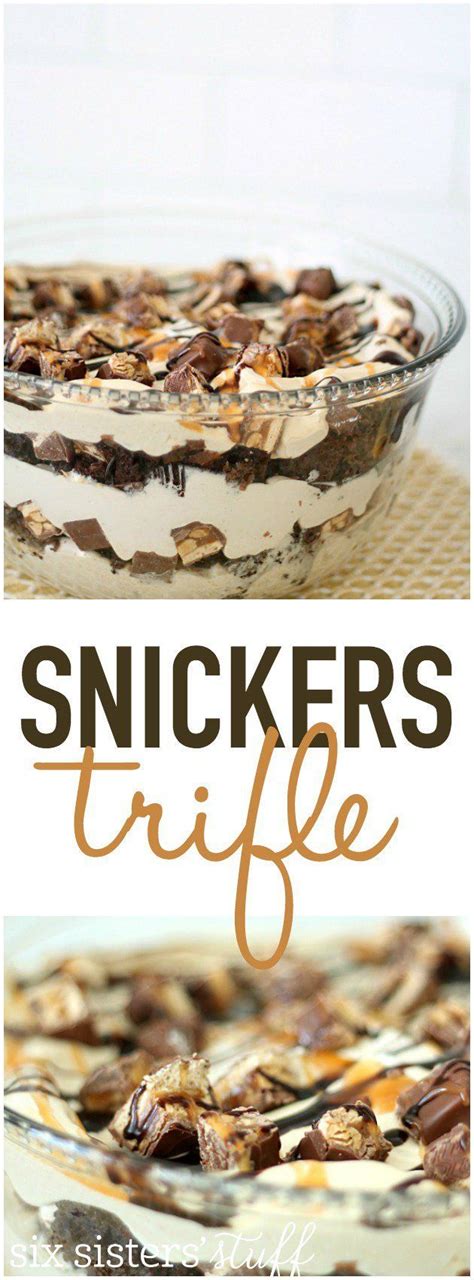 Need a dessert for a crowd? Snickers Brownie Trifle | Recipe | Trifle recipe, Easy ...