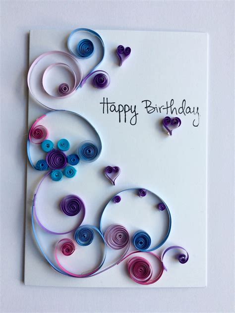 Start by die cutting a shape into card then wrap a strip of quilling paper several times around the outside. Best 12 handmade greeting cards paper quilling best paper ...