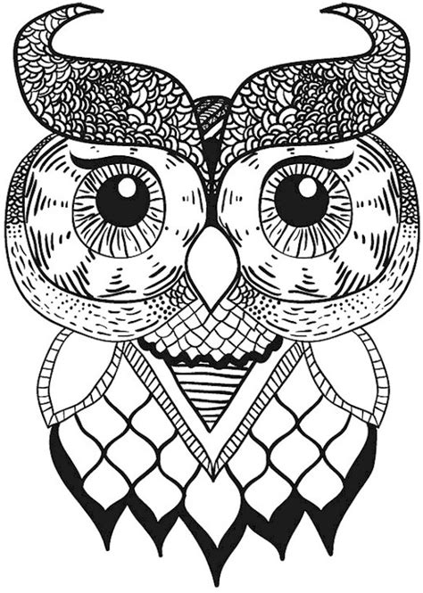 Download and print these free owl adult to print coloring pages for free. OWL Coloring Pages for Adults. Free Detailed Owl Coloring ...