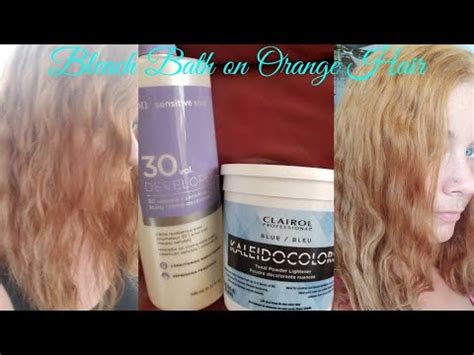 Read my post for more information. Orange yellow hair - bleach bath process and results - YouTube