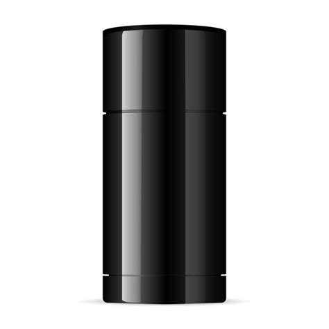 Glossy black deodorant packaging mockup for men. Premium Vector | Cosmetics mockup, Black ...