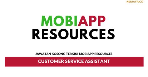 Terdapat lebih 5937 jawatan yang masih kosong dalam sektor kerajaan dan swasta yang sentiasa di kemaskini. Jawatan Kosong Terkini Mobiapp Resources ~ Customer ...