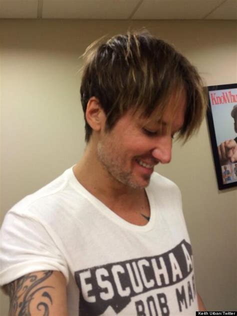 Suave and romantic mens hairstyle a side part with a swoop of choppy waves creates an. Keith Urban's Short Haircut Is A Nice Change | HuffPost