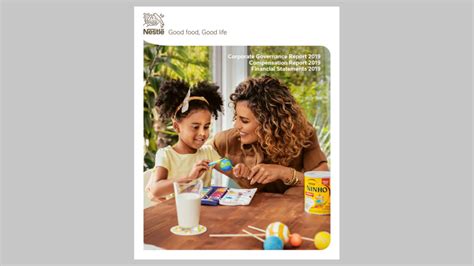 Its product line includes noodles, chocolates, cereals, culinary. Financial Statements 2019 Cover | Imagine Nestlé