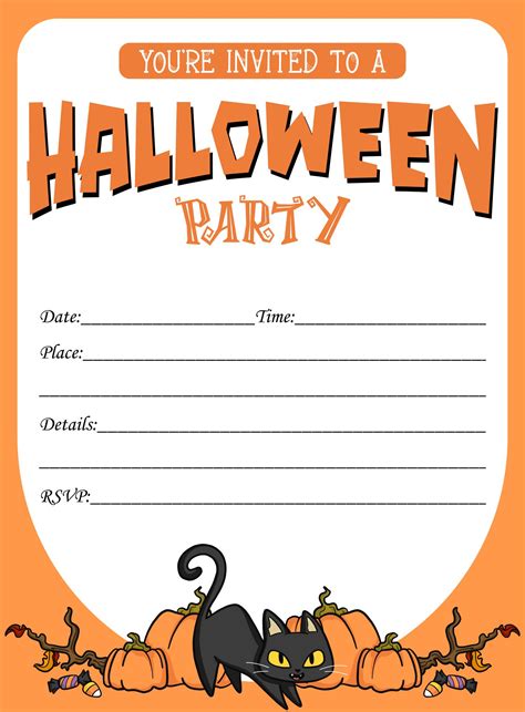10 Best Adult Halloween Party Invitations Printable - printablee.com