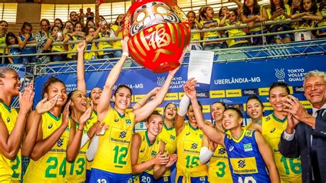 Transmissão pela rede globo e sportv. Seleção feminina de vôlei garante vaga para as Olimpíadas ...