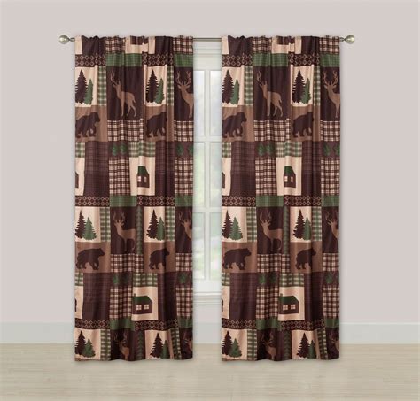 The chili pepper and caviar black buffalo check updates your cabin, lake house, or lodge in relaxed, easy style. Aubrie Home Accents Cozy Cabin Window Curtains Panel Pair ...