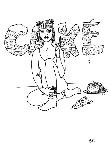 This coloring book represents all of that, paints it into pictures featuring crybaby herself. B .G.