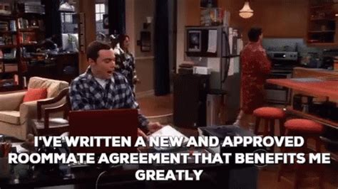 Just good old fashioned seduction of beautiful girls. Roommate Agreement GIF - JimParsons SheldonCooper Roommate ...