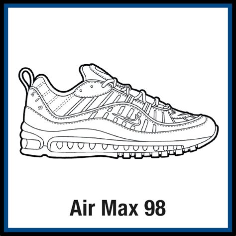 Some of the coloring page names are nike coloring at, air force 1 coloring at, air max 90 shoes coloring coloring sky, nike shoes coloring at, sporty shoes coloring coloring sky, nike shoes coloring coloring sky, nike shoe coloring ace images sneakers drawing, nike coloring at, air force 1 coloring at, nike shoes coloring at, nike coloring at, nike shoes coloring at. Nike Air Max 98 Sneaker Coloring Pages - Created by KicksArt