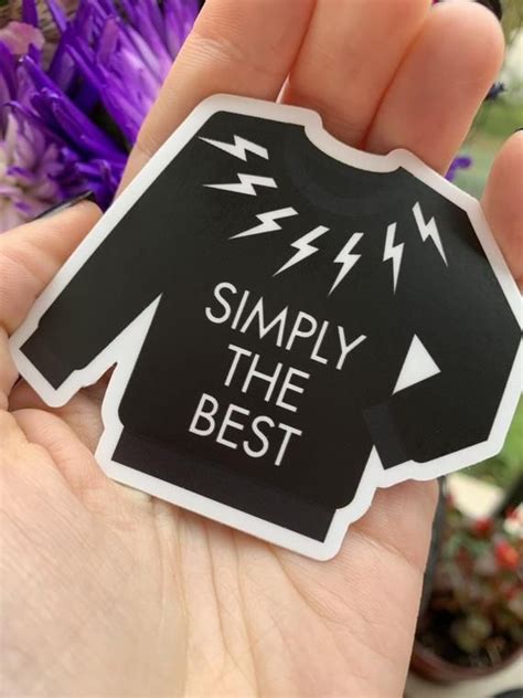 Simply the Best Lightning Sweater STICKER - David Rose Quote based on ...