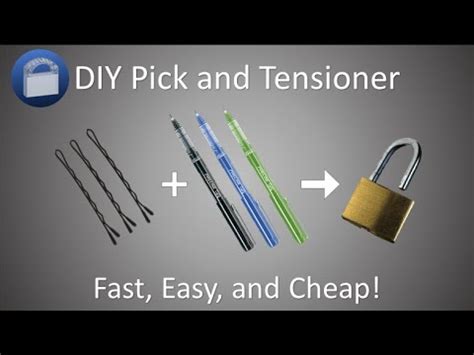 Hacks just for fun our projects. 1 Easy and Fast DIY Lock Pick Set! - YouTube