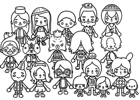 The toca characters coloring by number girls and boys is the best entertainment for individuals of any ages and exclusively family. Coloring page Toca Life : City - Characters 1