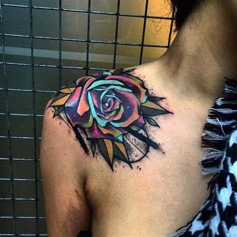 Tiny rose tattoos are a perfect fit if you're looking for something girly and delicate at the same time. Rose tattoo shoulder tattoo - 55 Awesome Shoulder Tattoos ...