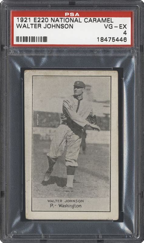 We did not find results for: Auction Prices Realized Baseball Cards 1921 E220 National Caramel Walter Johnson