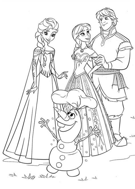 Her icy powers keep the kingdom arendelle caught in an eternal winter. Anna Elsa Kristoff and Olaf Coloring Page: Anna Elsa ...