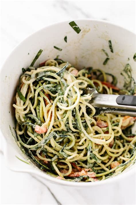 Zucchini noodles are healthy, easy to prepare, and are the perfect blank canvas for your favorite sauces. Raw Vegan Power Zucchini Pasta with Hemp Seed Alfredo