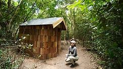 Building Outdoor Wooden Bushcraft Shelter, Start to Finish