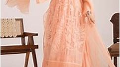Angaan; A refreshing peach flared shirt on an organza base, beautifully embroidered with traditional motifs inspired by ethnic flora and fauna, pleats and faded edges complete this look. It is paired with khaadi lawn flared one piece inner lehnga and crushed dupatta. Launching on 1st March. #SoKamal #LuxuryPret #EidEdit #Fashion #ComingSoon #DesignerWear #EidCollection #Fashionista #LuxuryFashion #StayTuned #ExclusiveDesigns #LimitedEdition #MustHave #Trendsetter #ShopNow #EidShopping | So Kamal