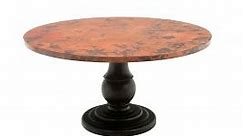 Tuscan Hammered Copper Round Dining Table