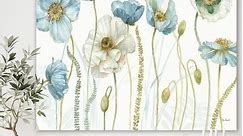 Designart "My Greenhouse Cottage Flowers IV" Traditional Gallery-wrapped Canvas - Blue - Bed Bath & Beyond - 25706441