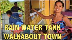 🇵🇭 RAIN WATER STORAGE TANK INSTALL & MARKET SHOPPING DAY Off Grid Island Family Living Philippines