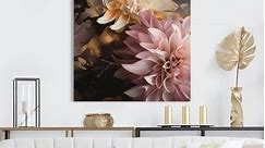 Designart "Dynamic Mums Flowers I" Floral Chysanthemum Canvas Prints - Bed Bath & Beyond - 38001675
