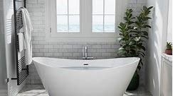 Empava 67 in Acrylic Freestanding Bathtub 7 Color Changing LED Lights Soaking Tub with Wireless Remote Control - Bed Bath & Beyond - 30711349