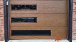 Faux Wood Contemporary Garage Doors